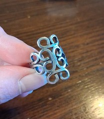Vintage Mexico Sterling Handmade Wire Swirl Ring Size 6.5 See Pics/Description