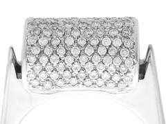 Vintage 0.68 Ct Diamond and 18k White Gold Dress Ring