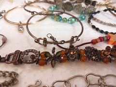 Vintage bracelets. Mixed metals. bangle, cuff, stones, beads. You get all 27