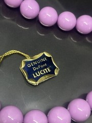 VTG Richelieu 1970s Purple Lilac Genuine DuPont Lucite 2 Strands Necklace READ
