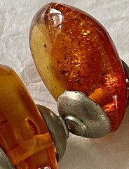 Amber Baltic Honey Cognac Necklace Choker 81.7g Rare VTG Silver Plated Read