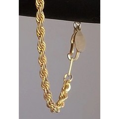 Vintage Ambassador Gold Tone Rope Chain Bracelet 7.5″ Signed 1980s Classic