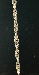 VTG Citation Silver-Tone Twisted Link Chain Necklace 36”L Unclasped Loose Rope