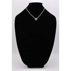1928 Vintage Crystal Necklace Purple Rhinestone Silver Gold Signed 1990s BinAU
