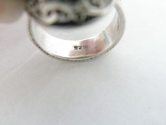 Heavy Sterling Silver 925 Rutilated Quartz Chunky Statement Ring Size 7
