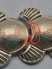 Vintage 1940’s Coro Panel Link Wide Bracelet Silver Tone Art Deco Style