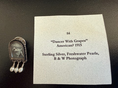 Vintage Estrin Wilson Sterling Silver & Pearl 84 Dancer with Grapes Pin/Brooch