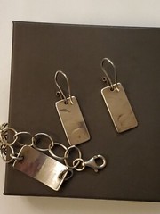 Artisan $190 Sterling Silver Ivy Earrings & 8″ Bracelet Set•Amazing Jewelry! WoW