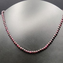 Natural Garnet Bead Necklace 4mm Red Stone Strand Choker Double Wrap Bracelet