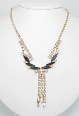 Brilliant Crystal & Jet Rhinestone Necklace