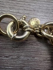 Vintage J. Crew Gold Tone Double Chain Link Statement Bracelet – Size 6.25 In