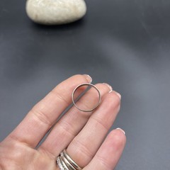 Vintage Siam Enamel Sterling Silver Stackable Band Ring #I195
