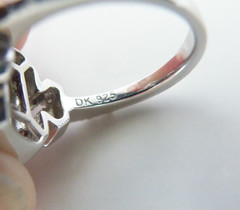 Vintage Sterling Silver 925 Raw Natural Ruby Diamond Ring Size 6