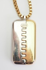 Vintage two tone metal abstract high fashion necklace by Lanvin