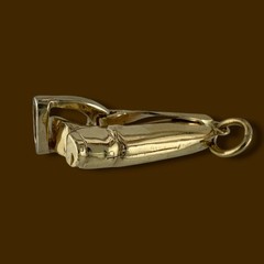 Vintage 14K Gold Cowboy Boot Charm Pendant Articulated Stirrup 1.1” 5.3g