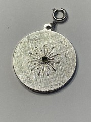 Vintage Monet Horoscope Zodiac Charm Movable Sun Dial Silver-Tone