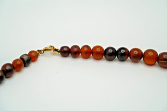 Vintage Graduated Amber Bead Necklace 17.75″ x 6mm-19mm JB29