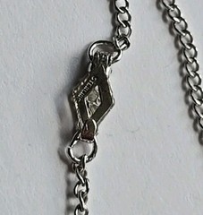 VINTAGE “MARATHON” STERLING SILVER ROSE CUT GENUINE DIAMOND CUT CROSS NECKLACE