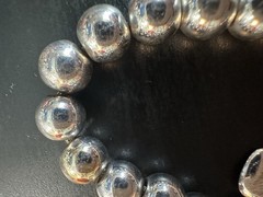 Vintage Lauren Ralph Lauren Signed SilverTone Ball Bead 6.5” Bracelet