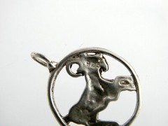 Vintage Sterling Silver Zodiac Ram Aries Pendant 1.8g 7/8 Inch Length