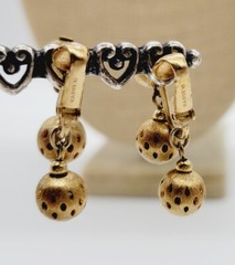 NAPIER Filigree Ball Earrings Clip On Dangle Vintage 1.25 in
