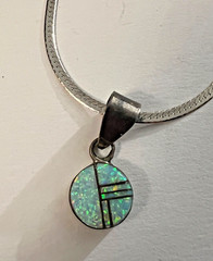 Vintage 925 Sterling Silver Opal S Chain Pendant Necklace 17 Inches Long