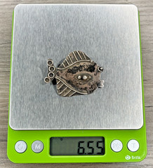 Vintage Modernist Sterling 925 Cartoon Look Fish Sea Life Beach Ocean Brooch Pin