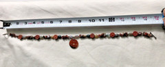 Gemstone 925 Necklace With Pendant 15.5 inches Green Red Gray Lavender