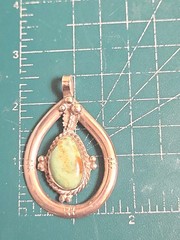 Old Pawn Sterling Silver Vintage Southwestern Royston Turquoise Tribal Pendant