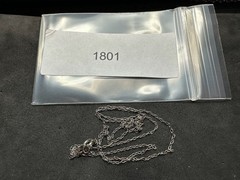 0.90g Vintage Sterling Silver 925 Delicate Cable Oval Chain Necklace 21 in M