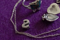Vtg 925 Sterling Silver Jewelry Lot: 1987 Avon Ring, IBB chain, Heart Locket, S
