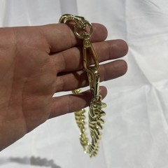 Yellow Gold Plate 20mmmm Wide Thick Curb Adjustable Link Chain Necklace
