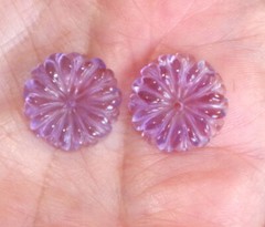 Vintage Genuine Amethyst Flower Jackets For Earrings Use With Any Studs