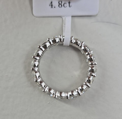 Round 4.8 CT Moissanite Full Eternity Band Stackable size 7