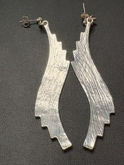 Gorgeous Estate Clear Rhinestone Vintage Runway Earrings