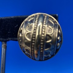 Vintage 1980s 1990s EARRINGS Statement large chunky goldtone domes pierced