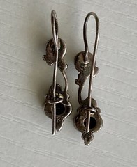 Vintage Sterling Silver Earrings 925 Drop Ladies ~ 1 Ear Wire Bend Needs Strait
