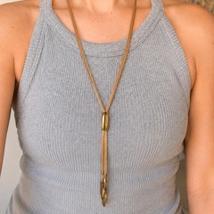 Vintage Napier Lariat Necklace | Gold Tone Jewelry | Vintage Statement Piece