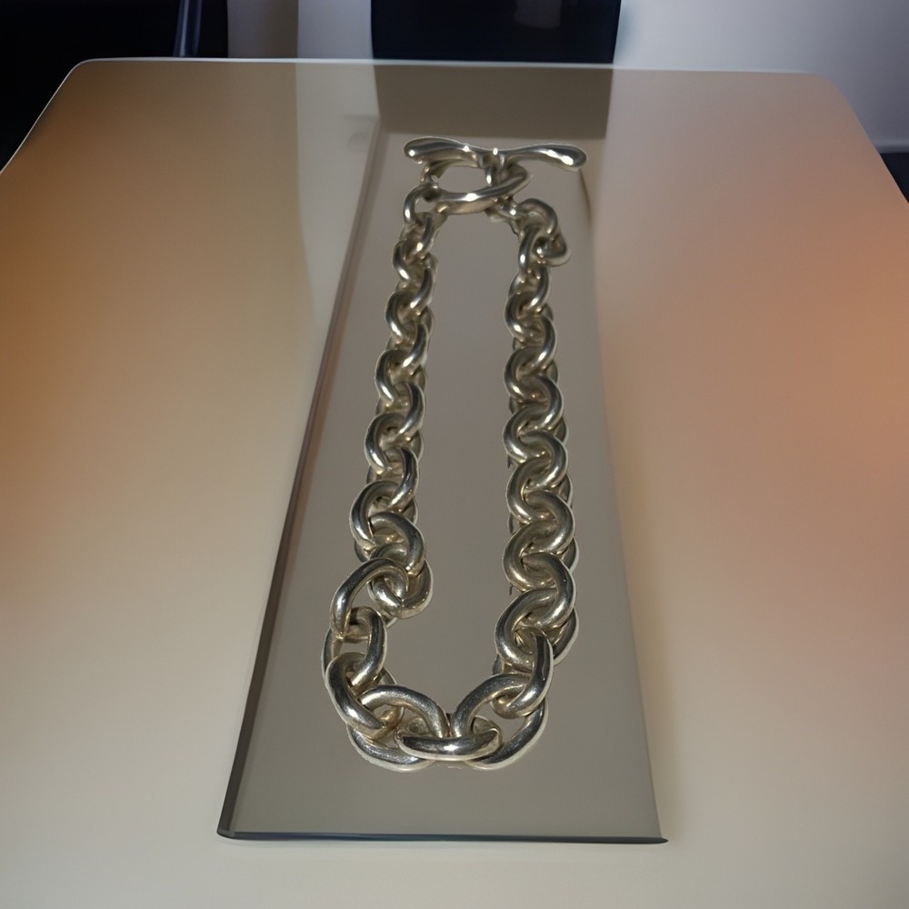 Vintage RLM Substantial Rolo Link Necklace 17 Inches