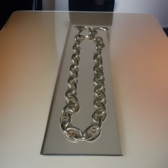 Vintage RLM Substantial Rolo Link Necklace 17 Inches