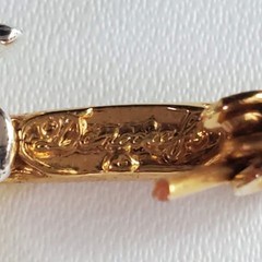 Danecraft Vintage Two Tone Silver and Gold Leaf Brooch Pin Botanical Design 90’s