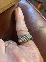 Sterling Ridged Band Ring Sz7wght9.6grams