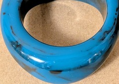 Vintage Chunky Turquoise Smokey Color Acrylic Bracelet
