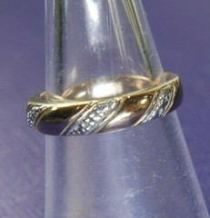 Vermeil & 0.925 Sterling Silver band estate dainty ESTATE Ring size 6