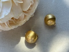 9/16” 14.3mm Vintage 1940’s clip on earrings 18k Yellow Gold Italy 6.4 grams
