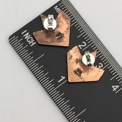 Vintage WHEELER MFG Copper Southwestern Arrow Stud Post Earrings 2.2g #85