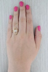Art Deco Style 1.4Ct Round Lab Created Diamond Filigree 14K Gold FN Wedding Ring