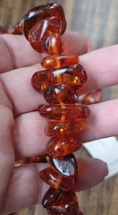 Vtg Genuine Baltic Amber Chunky Nugget Long Necklace 127 G