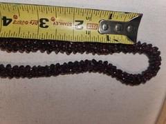 Vintage 1960s Almandine Garnet Microbeaded Cluster Strand Necklace 24in