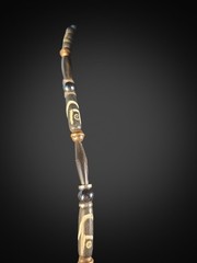 Vintage Tribal Boho Horn Necklace Ethnic Boho Carved Statement